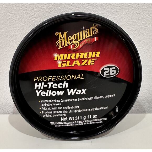 Meguiar's Mirror Glaze M26 Hi-Tech Yellow Wax Auto Car Ultimate High Gloss 11oz - Picture 1 of 8
